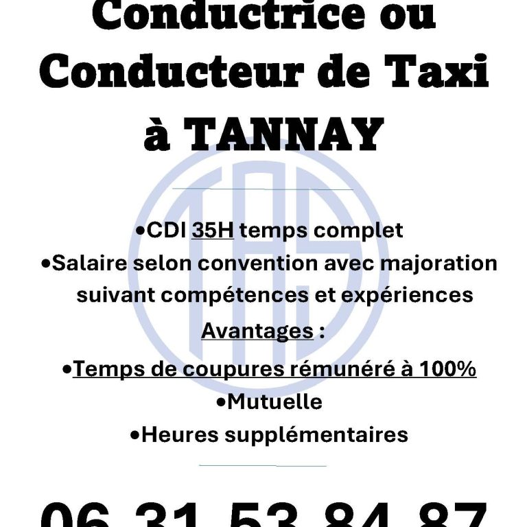 offre d'emploi taxi nièvre